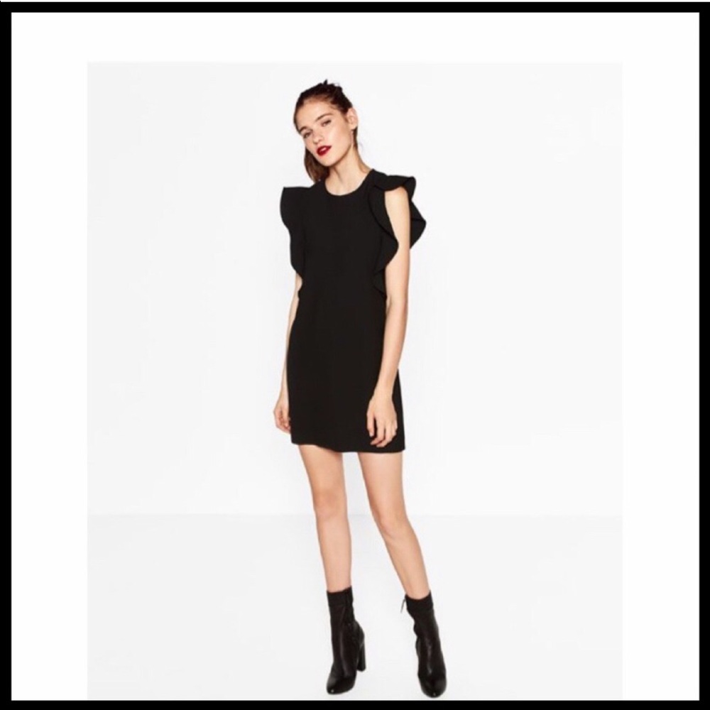 {Zara} Flutter Sleeve Dress